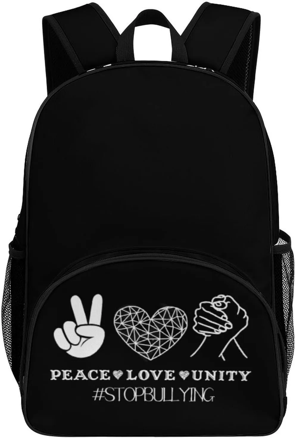 Unity Day - Peace Love Unity Anti Bullying Orange Backpack for Worker Teacher Business Hiking Travel Bag Shoulders Bag