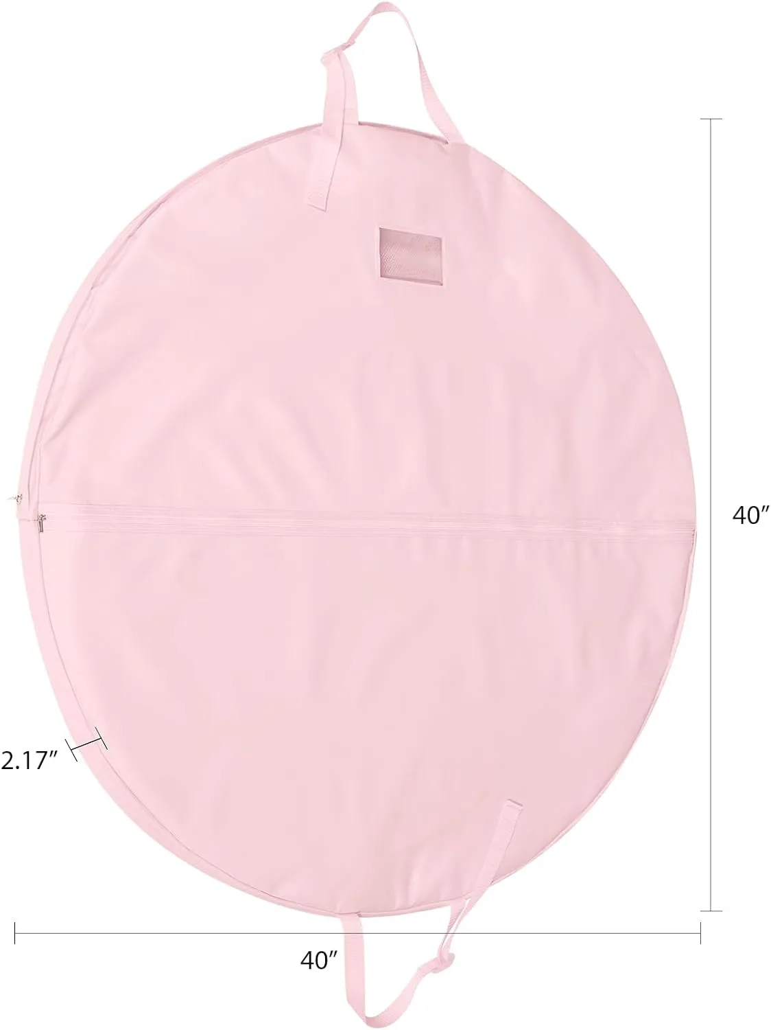 Univivi 40 Inch Girls Tutu Garment Bag for Hanging Clothes, Ballet Costume Dance Bag Costume Garment Bags for Dancers with Handle Strap for Storage and Travel (Pink)