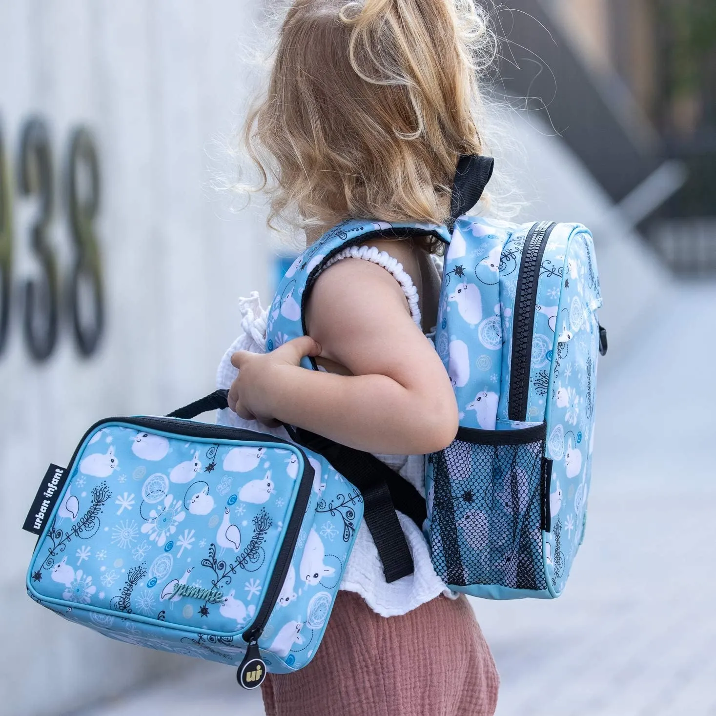 Urban Infant Yummie Kids Lunch Box Insulated Bag - Toddler Boys and Girls – Perfect for Daycare Preschool Travel Snacks – Allergy Alert Cards - Fits Bento Boxes - Traffic