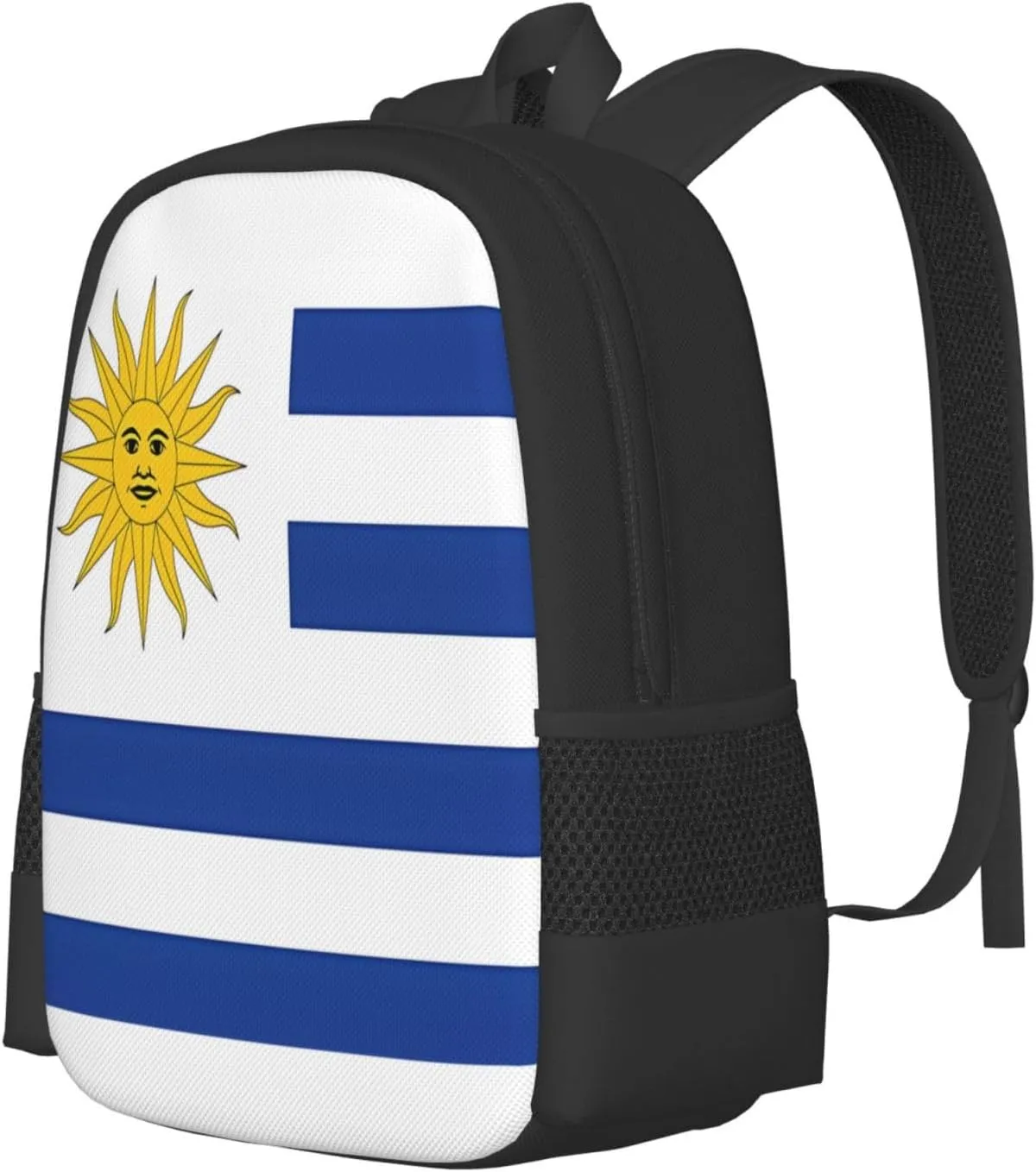 Uruguay Uruguayan Flag Travel Backpack Casual Backpacks 15 Inch Laptop Back Pack Lightweight Rucksack Outdoor Sport Daypack Large Bags for Working Camping Hiking