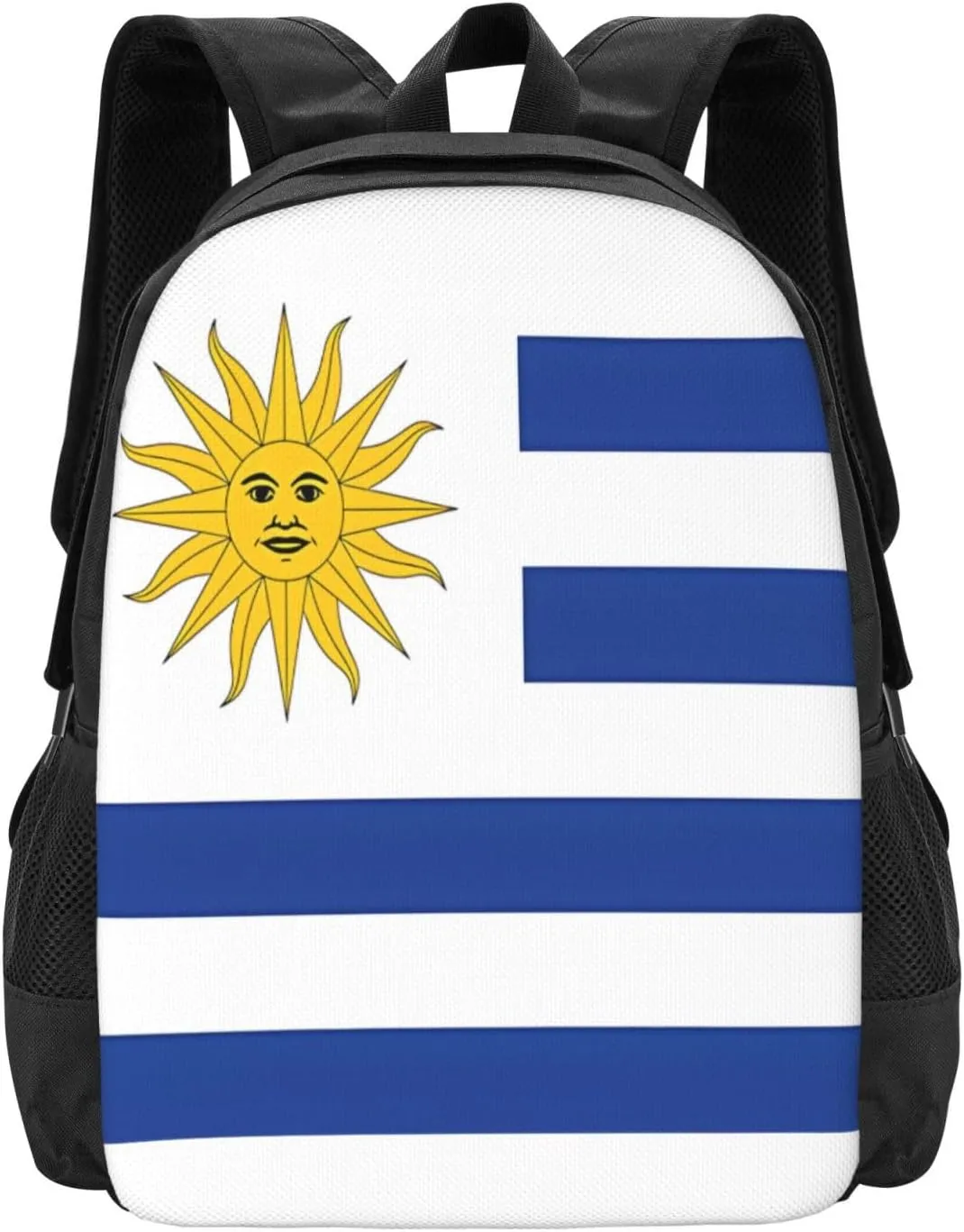 Uruguay Uruguayan Flag Travel Backpack Casual Backpacks 15 Inch Laptop Back Pack Lightweight Rucksack Outdoor Sport Daypack Large Bags for Working Camping Hiking