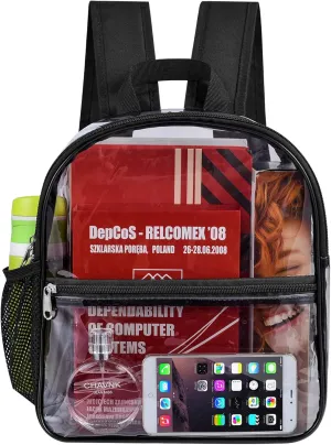 USPECLARE Clear Backpack for Stadium Approved 12×6×12, Water proof Clear Bag for Stadium Events and Concert Work Sport Event