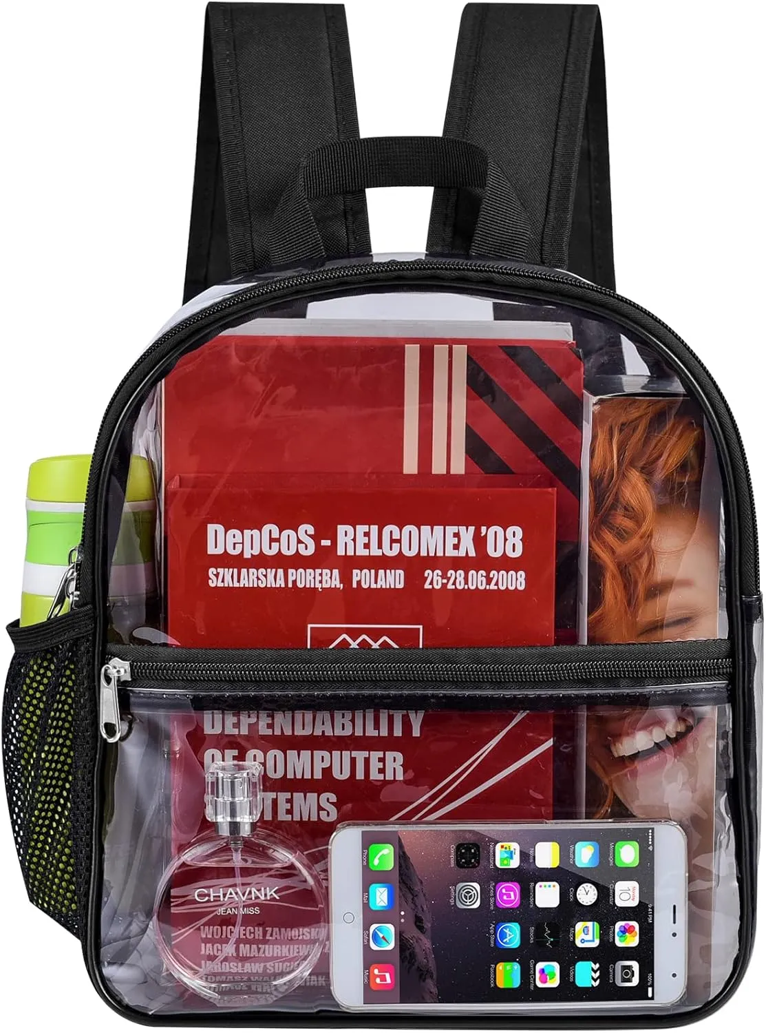 USPECLARE Clear Backpack for Stadium Approved 12×6×12, Water proof Clear Bag for Stadium Events and Concert Work Sport Event