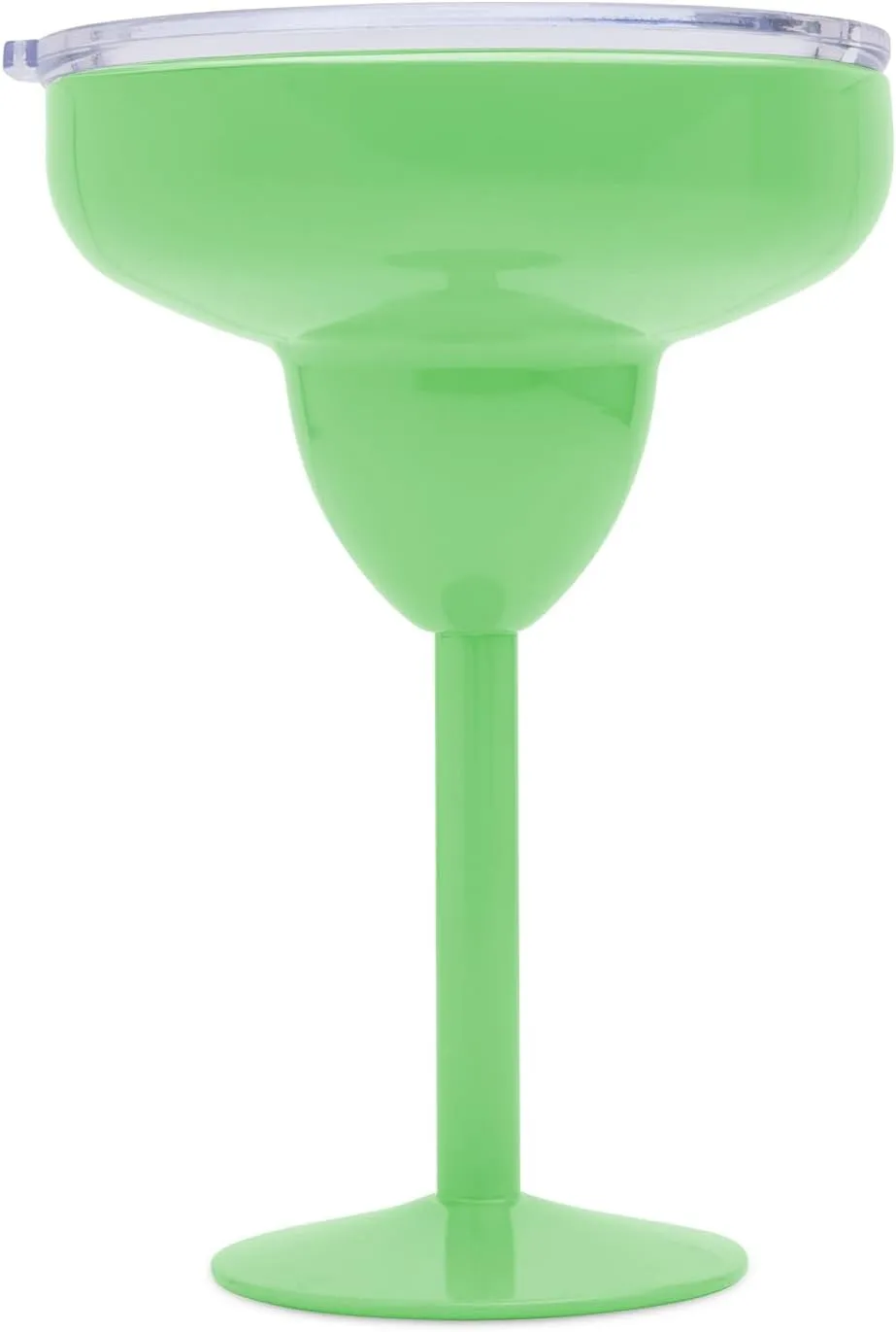 Vacuum-Sealed Metal Margarita Glass with Lid, Insulated Tumbler Mug, Steel Cup for Vacation, Pool, and Ice Cold Margs on the Beach (Green)