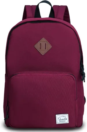 VASCHY School Backpack, Ultra Lightweight Backpack for Women Bookbag for Kids Teen Boys Girls Burgundy