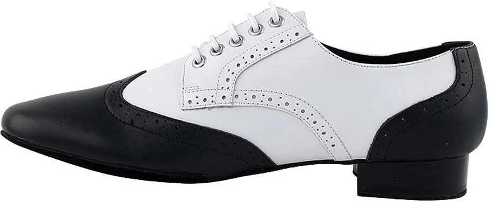 Very Fine Dance Shoes Men's Ballroom Salsa Standard & Smooth Black & White Dance Shoes Comfortable (Bundle of 4)