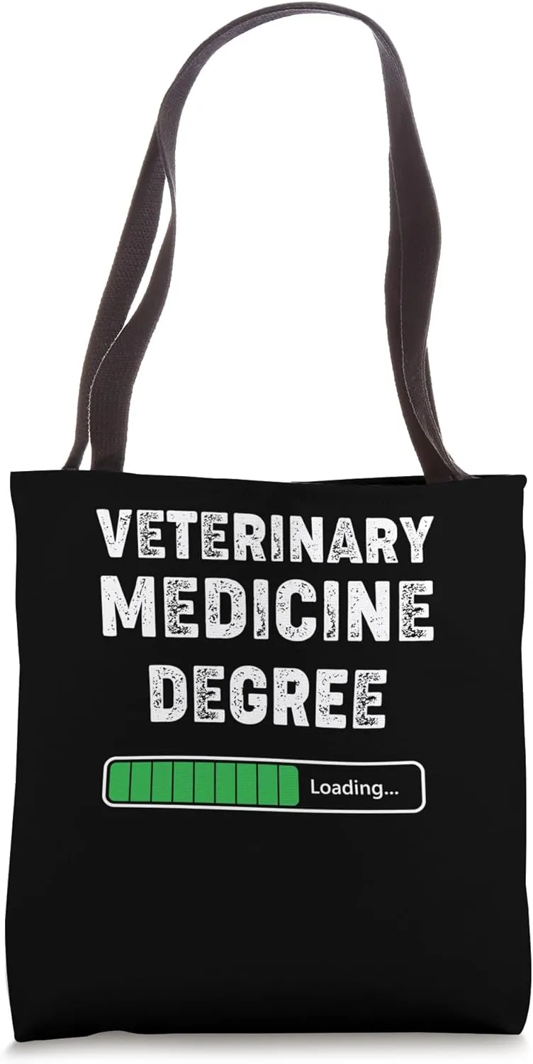 Veterinary Medicine Degree Loading Funny College Student Tote Bag