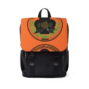 Vibrant Orange Casual Shoulder Backpack - Bold HLE Design