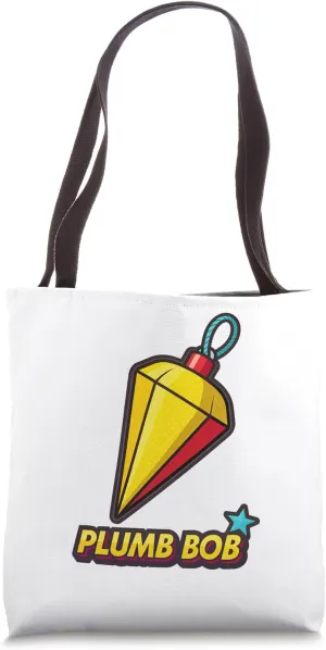 Vibrant Plumb Bob Design with Star Accent Tote Bag