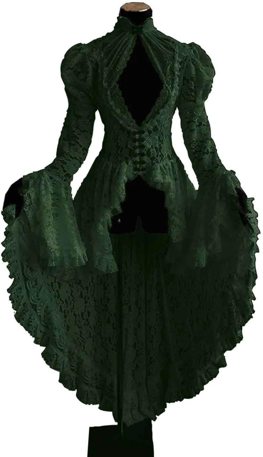 Victorian Dress for Women Retro Medieval Renaissance Corset Dress 18 Century Vampire Fairy Dresses Halloween Costumes