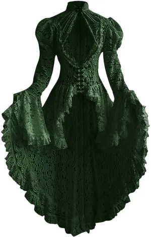 Victorian Dress for Women Retro Medieval Renaissance Corset Dress 18 Century Vampire Fairy Dresses Halloween Costumes