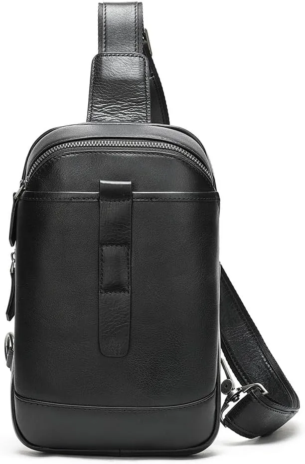 Vintage Crossbody Bag Large Capacity Multi-functional Chest Bag For Men