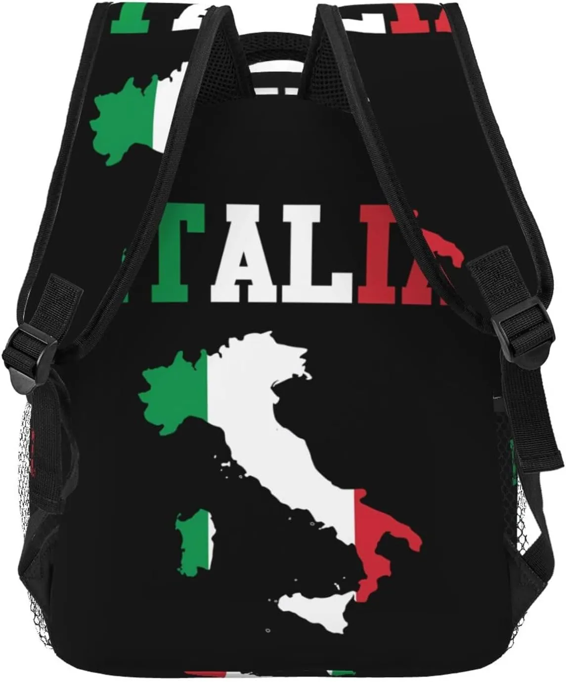 Vintage Italy Italia Italian Flag Backpack Casual Laptop Backpack Double Shoulder Bag Lightweight Backpack For Women Men Travel