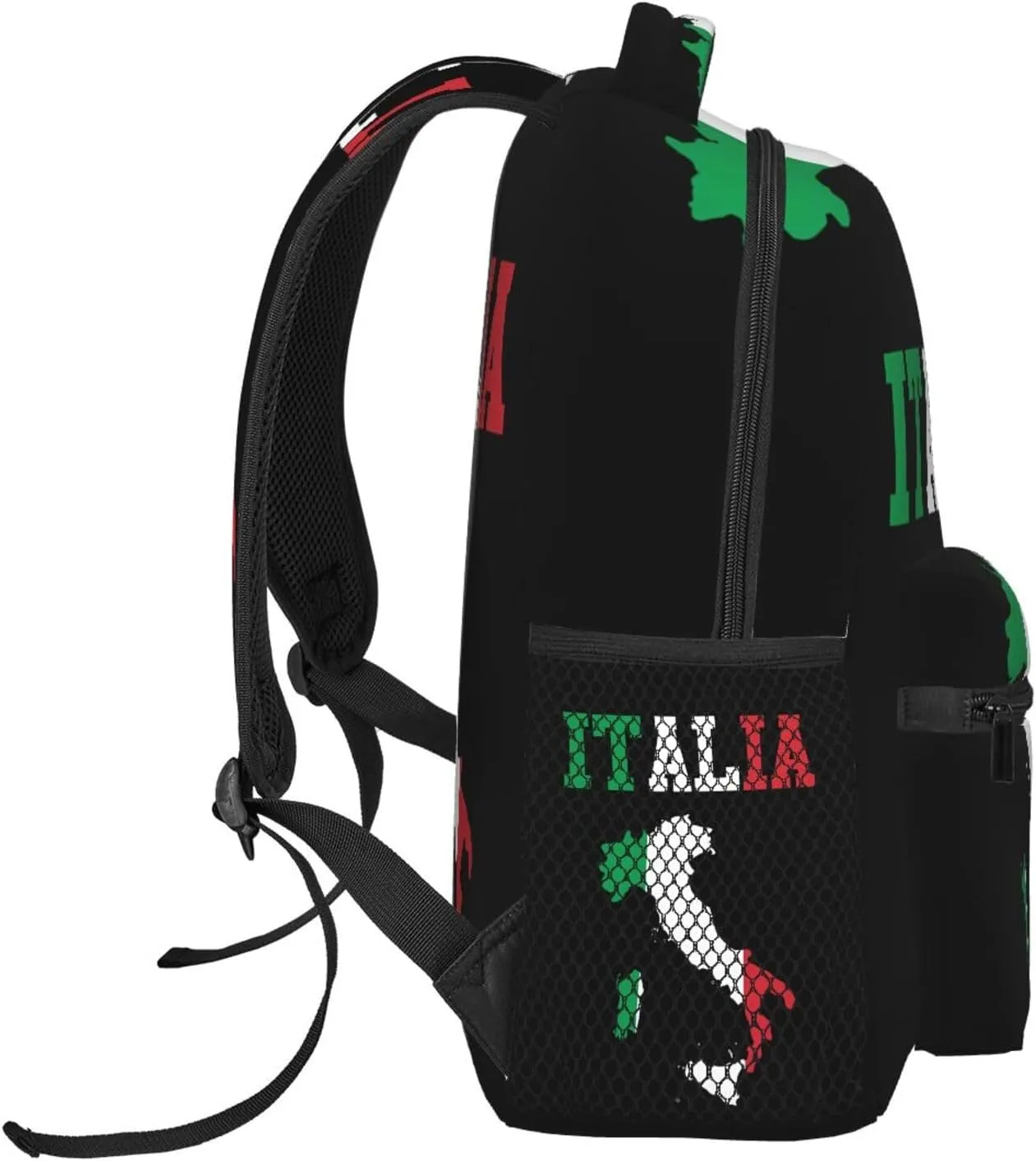 Vintage Italy Italia Italian Flag Backpack Casual Laptop Backpack Double Shoulder Bag Lightweight Backpack For Women Men Travel