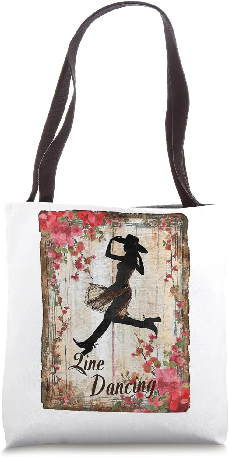 Vintage Line Dancing Ethnic Folk Dance Choreography Tote Bag