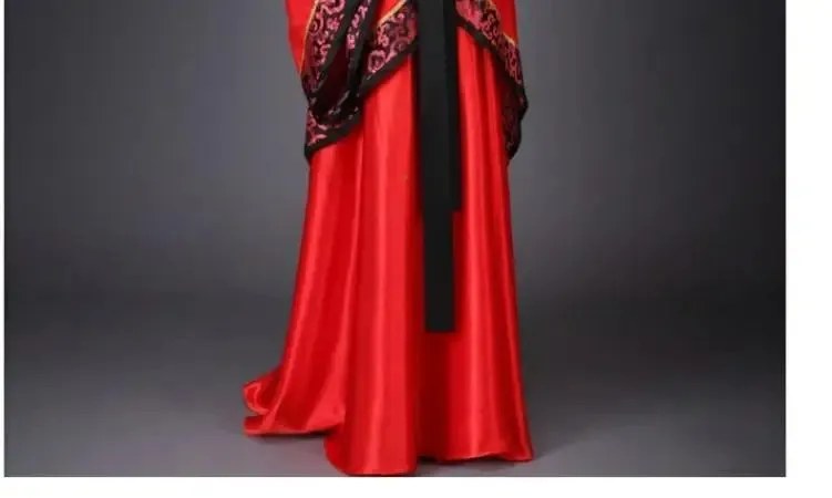 Vintage Long Sleeve Hanfu Dress Traditional Chinese Costume Cheongsam Tang Suit Skirt Patchwork Performance Attire