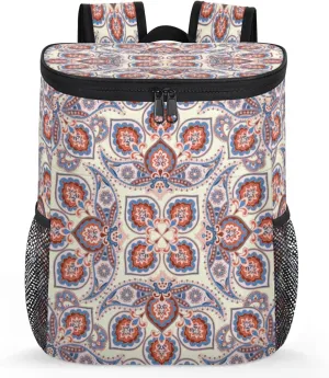 Vintage Palace Mandala Camping Backpack Cooler Insulated Leakproof Travel Cooler Bag Waterproof Lightweight Soft Lunch Bag for Travel Picnic Hiking Beach