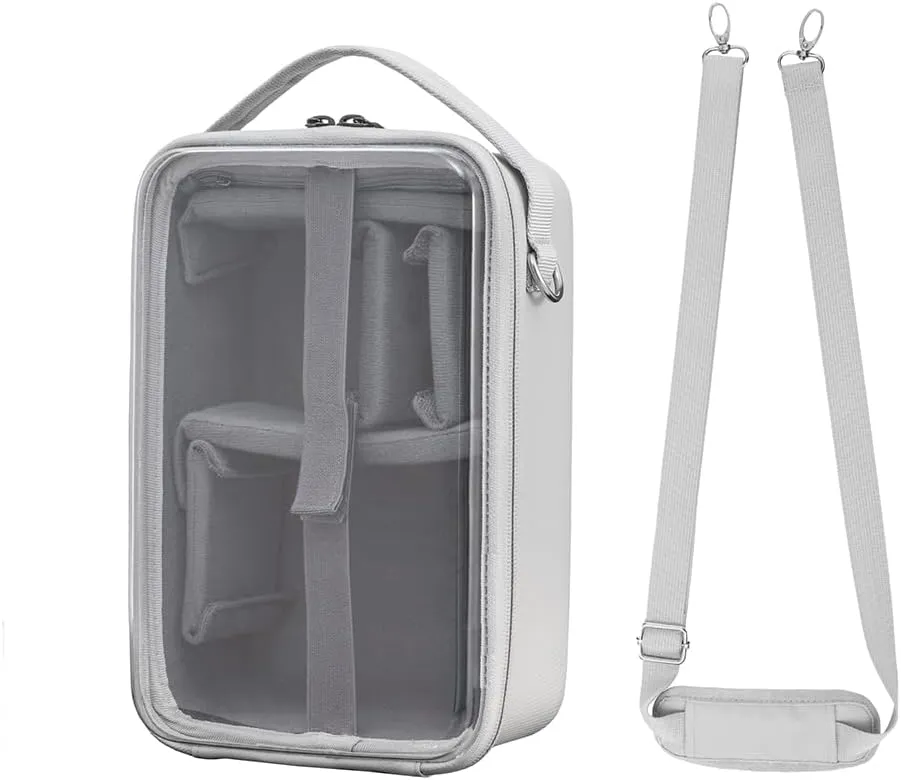 Visible Camera Bag Transparent Camera Photo Bag Case Splashproof Handbag Anti-Scratch Multi-functional Camera Shoulder Bag for Action Camera Series for Pocket 3/GoPro/Insta360 Camera