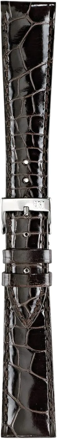 Volterra Genuine Alligator Leather Watch Strap - Stainless Steel Buckle - PELLI PREZIOSE Collection