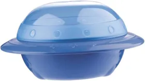 Wakauto Stainless Steel Insulation Bowl Insulated Rice Bowl for Home Office Creative Flying Saucer Shape 1pc