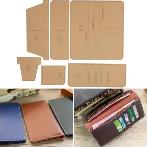 Wallet Acrylic Stencil Clear Acrylic Leather Pattern Leather Templates for DIY Hand Made Craft Making