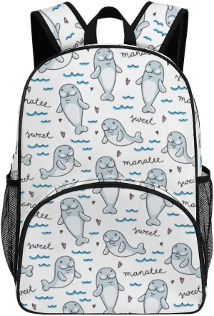 Walrus Animal Ocean Pattern Backpack for Worker Teacher Business Hiking Travel Bag Shoulders Bag