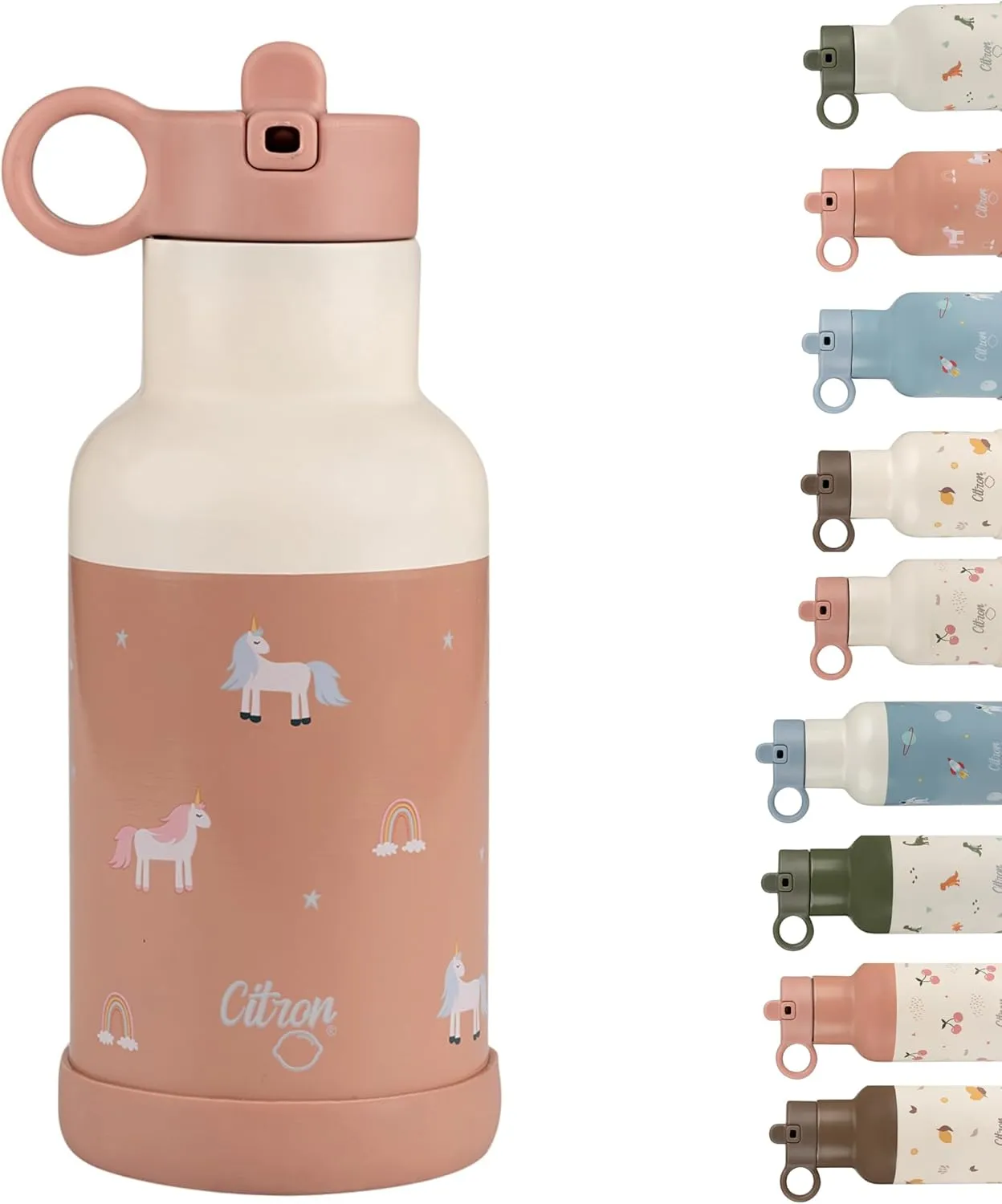 Water Bottle Stainless Steel - 350ml - Vacuum-insulated with a triple wall to maintain drinks at temperature - Liquids stay warm for 12hr and cold for 24hr