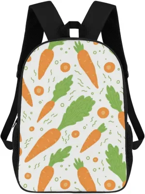 Watercolor Carrots Pattern Backpack for Worker Business Hiking Travel Bag Shoulders Bag