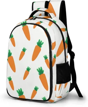 Watercolor Carrots Pattern Backpack for Worker Teacher Business Hiking Travel Bag Shoulders Bag