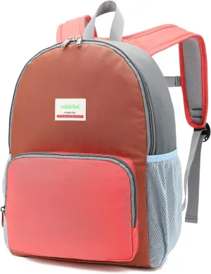 Waterproof Backpack for School Kids Backpack Bookbag Girls Boys Lightweight Travel Bag (Brown)