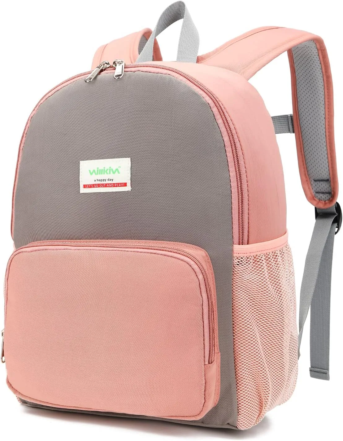 Waterproof Backpack for School Kids Backpack Bookbag Girls Boys Lightweight Travel Bag (Pink)