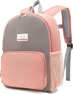Waterproof Backpack for School Kids Backpack Bookbag Girls Boys Lightweight Travel Bag (Pink)