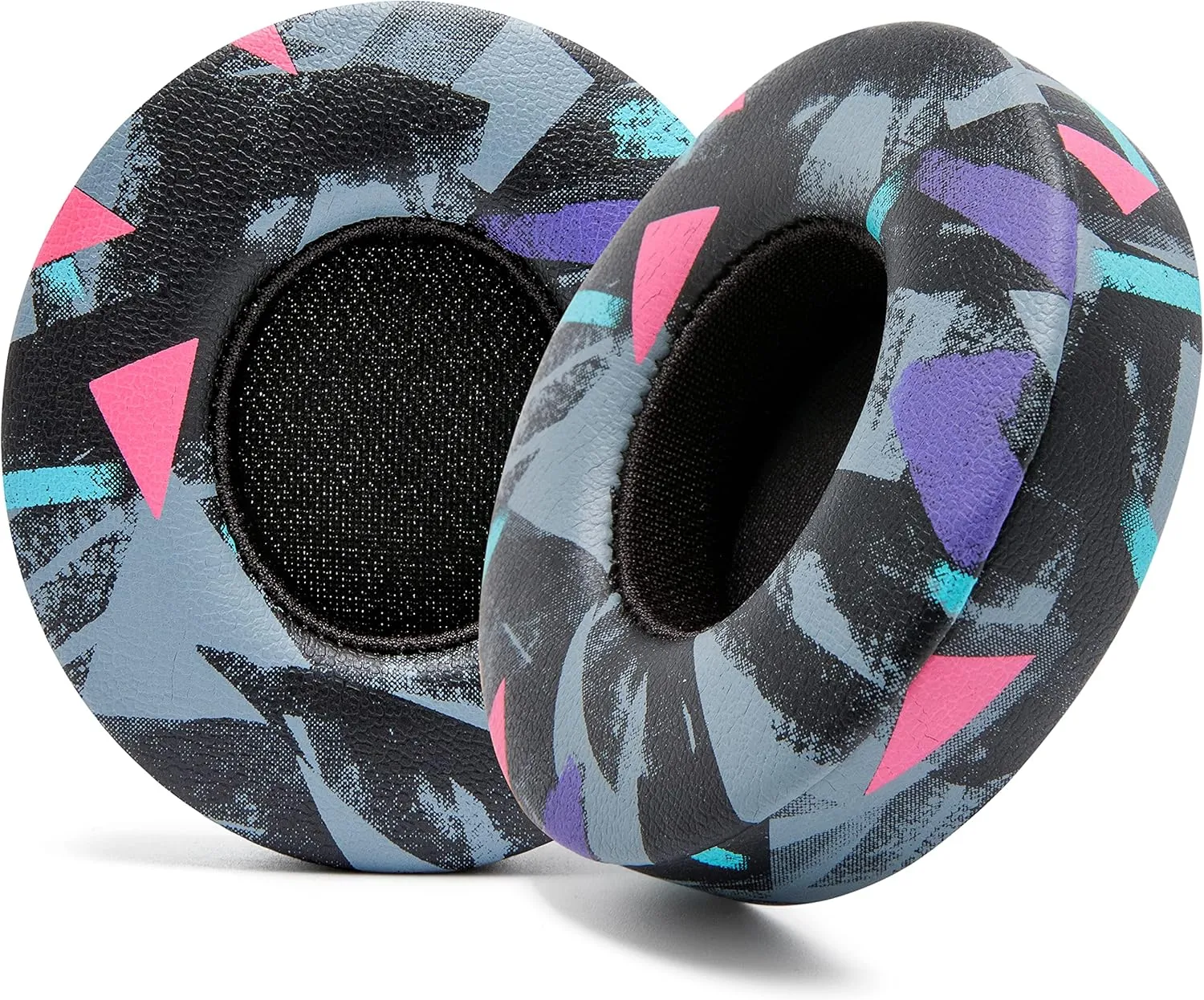 WC Extra Thick Replacement Earpads for Beats Solo 2 & 3 by Wicked Cushions - Ear Pads for Beats Solo 2 & 3 Wireless ON-Ear Headphones - Soft Leather, Luxury Memory Foam, Strong Adhesive | 90's Black