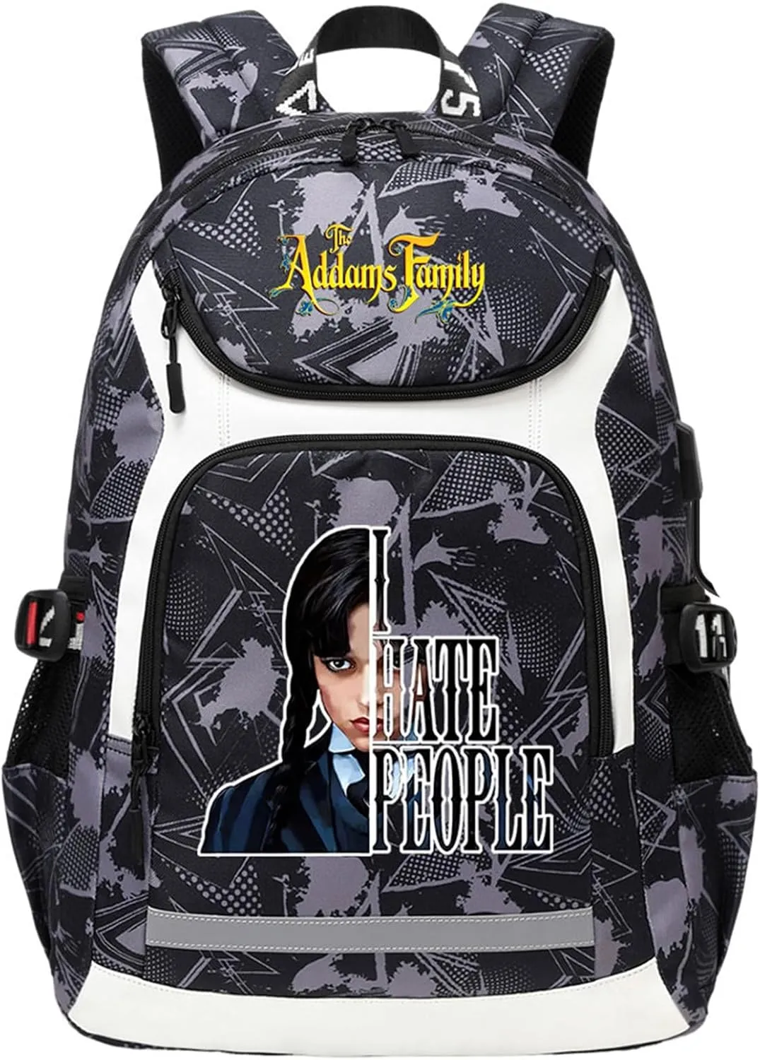 Wear Resistant Travel Bag Novelty Canvas Knapsack Multifunction Large Capacity USB Backpack