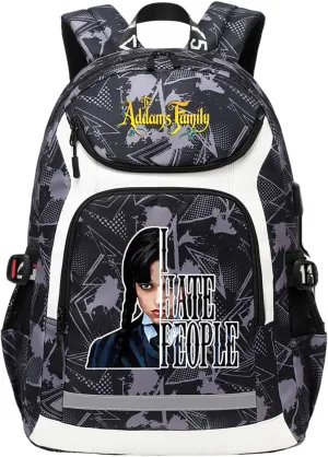 Wear Resistant Travel Bag Novelty Canvas Knapsack Multifunction Large Capacity USB Backpack