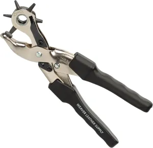 Weaver Leather Heritage Compound Action Revolving Punch Tool Steel, full size