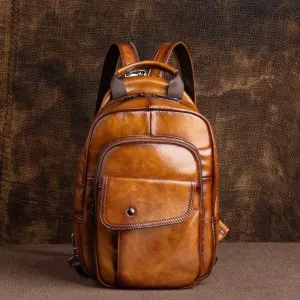 WESTON GENUINE LEATHER BACKPACK