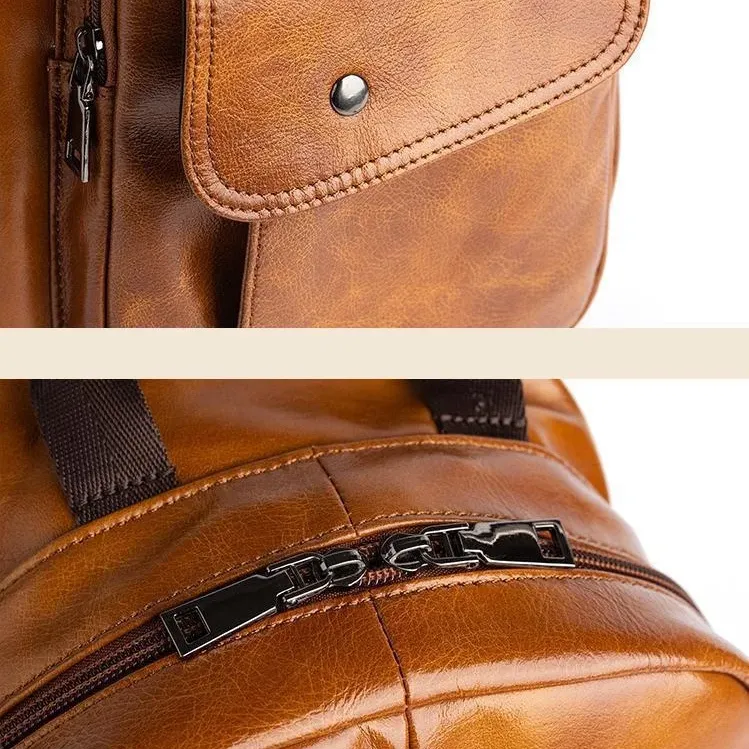 WESTON GENUINE LEATHER BACKPACK