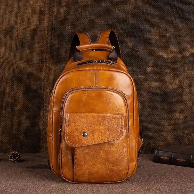 WESTON GENUINE LEATHER BACKPACK