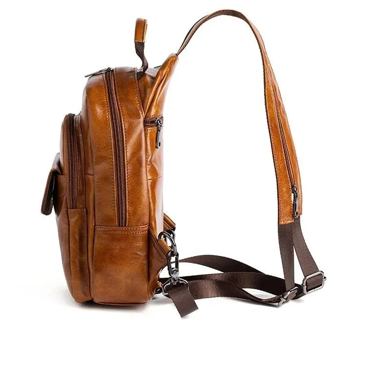 WESTON GENUINE LEATHER BACKPACK