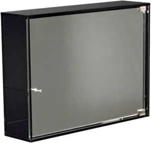 Whitehaus WHAEVE01 Aeri Glass Medicine Cabinet with Two Shelves and Mirror Drawer - Transparent Glass