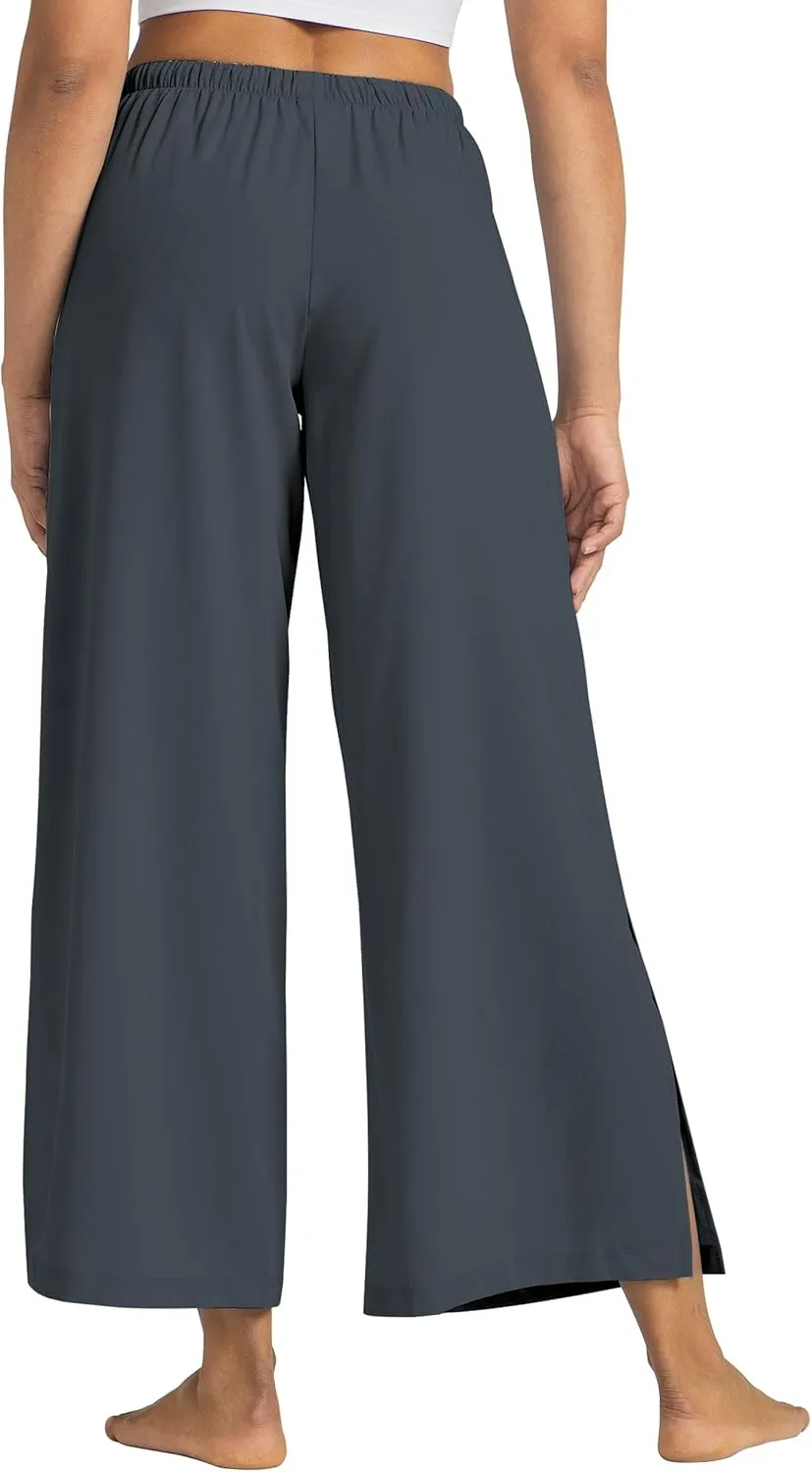 Willit Women's Wide Leg Pants UPF 50  Swim Beach Pants Lightweight Travel Pants Quick Dry Sun Protective