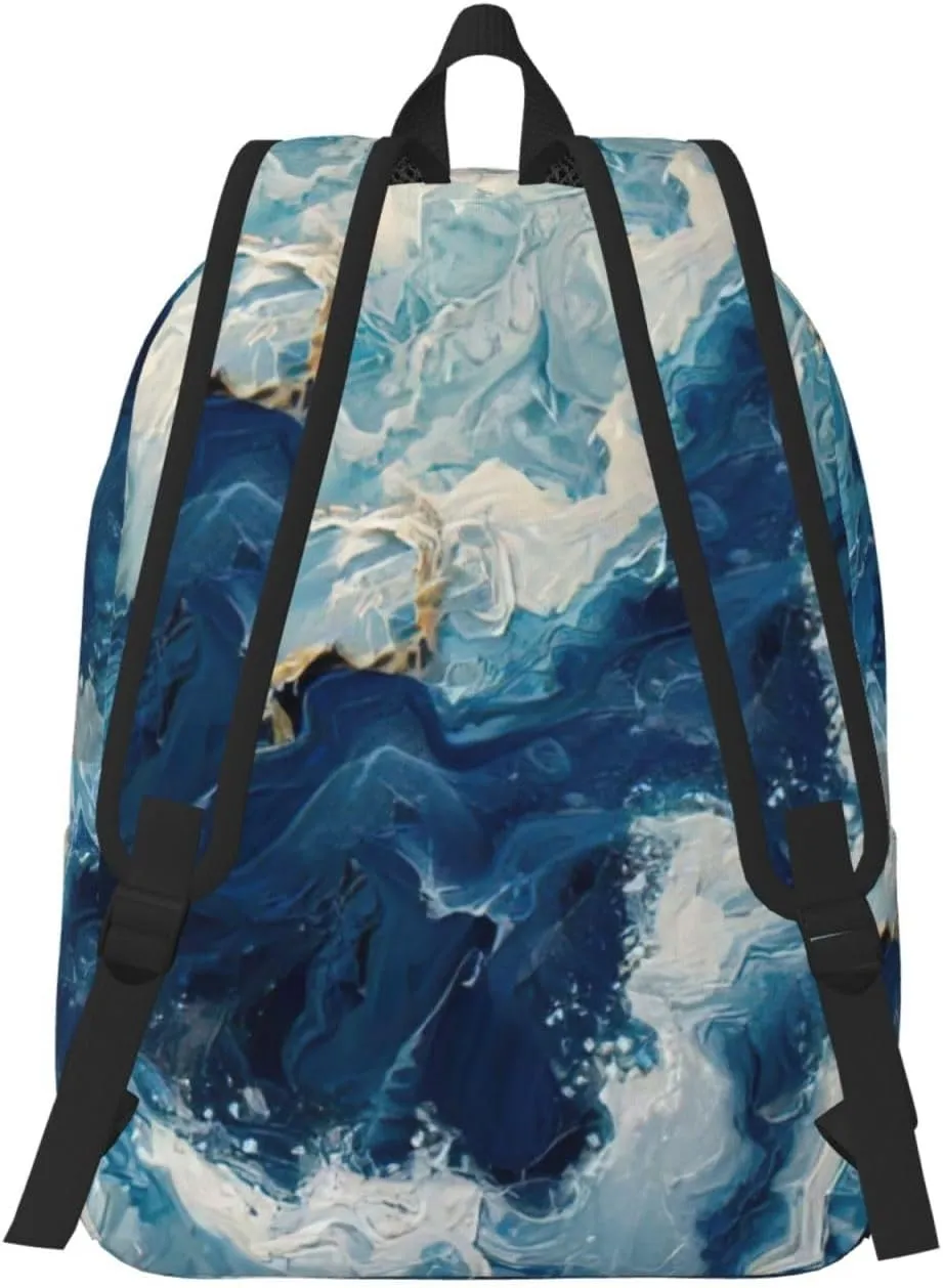 WITHIN THE TIDES print Duffel Bag, Lightweight Duffel Bag, Casual Backpack, 17.7 x 6.3 x 12.2 inches