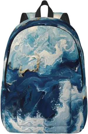 WITHIN THE TIDES print Duffel Bag, Lightweight Duffel Bag, Casual Backpack, 17.7 x 6.3 x 12.2 inches