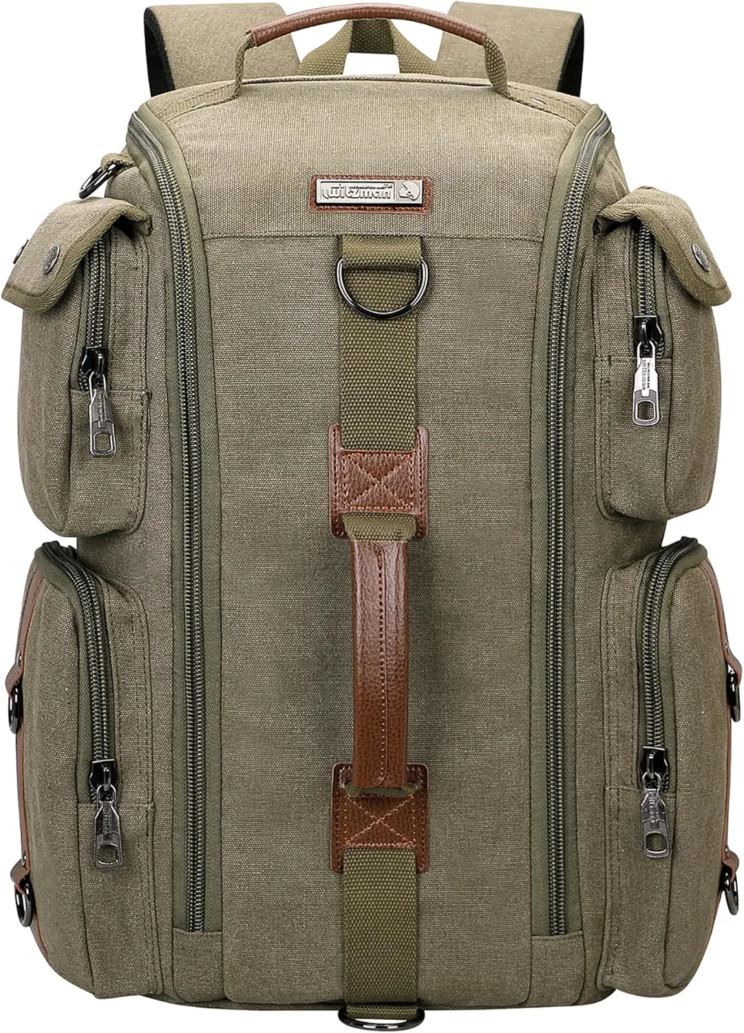 WITZMAN Travel Backpack for Men and Women Carry On Canvas Backpack Duffel Bag for Airplanes Fit 17 Inch Laptop