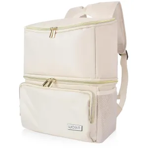Wolka Breast Pump Bag with Dual Insulated Compartments & Removable Divider,Breast Milk Cooler Travel Bacpak with 50 cans Capacity,Fit Most Breast Pumps Like Medela, Spectra S1,S2, Evenflo