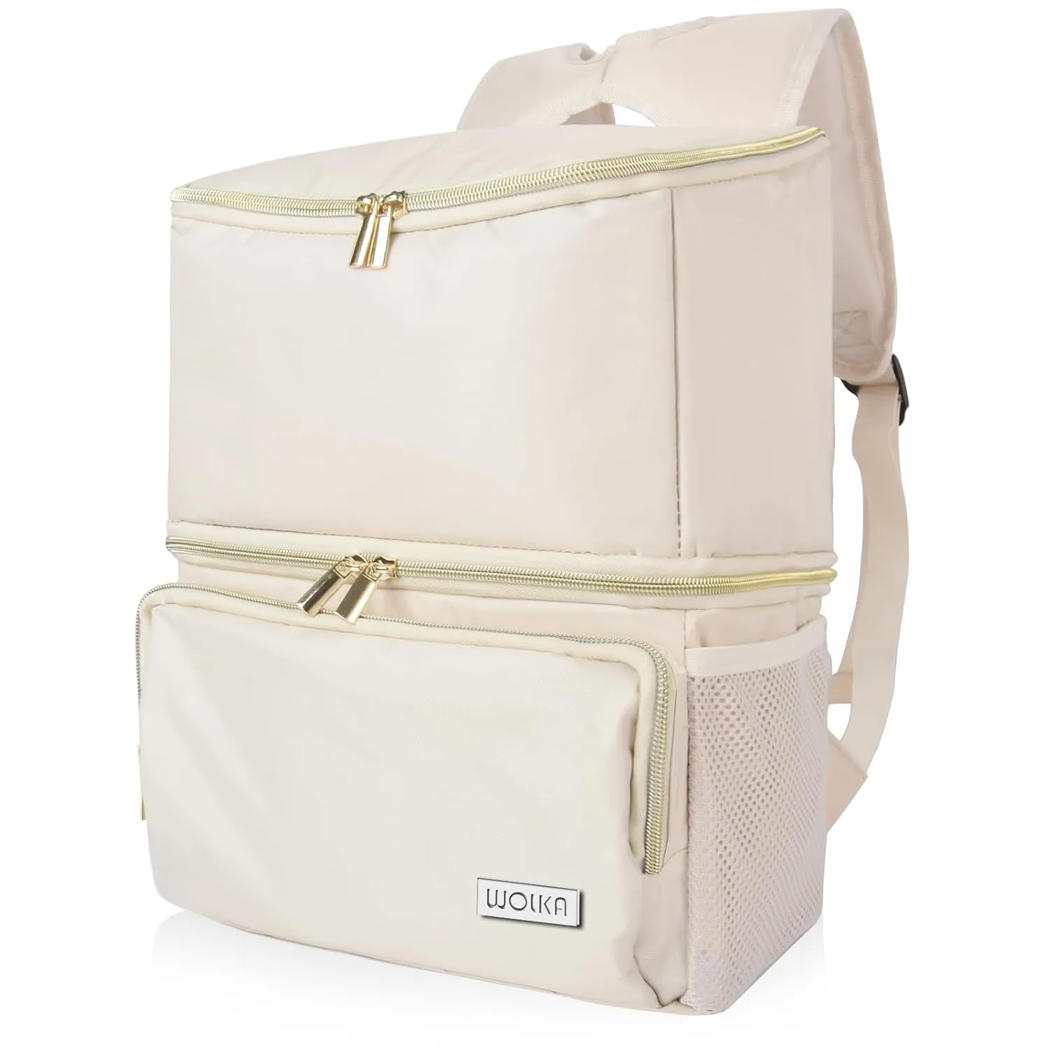 Wolka Breast Pump Bag with Dual Insulated Compartments & Removable Divider,Breast Milk Cooler Travel Bacpak with 50 cans Capacity,Fit Most Breast Pumps Like Medela, Spectra S1,S2, Evenflo