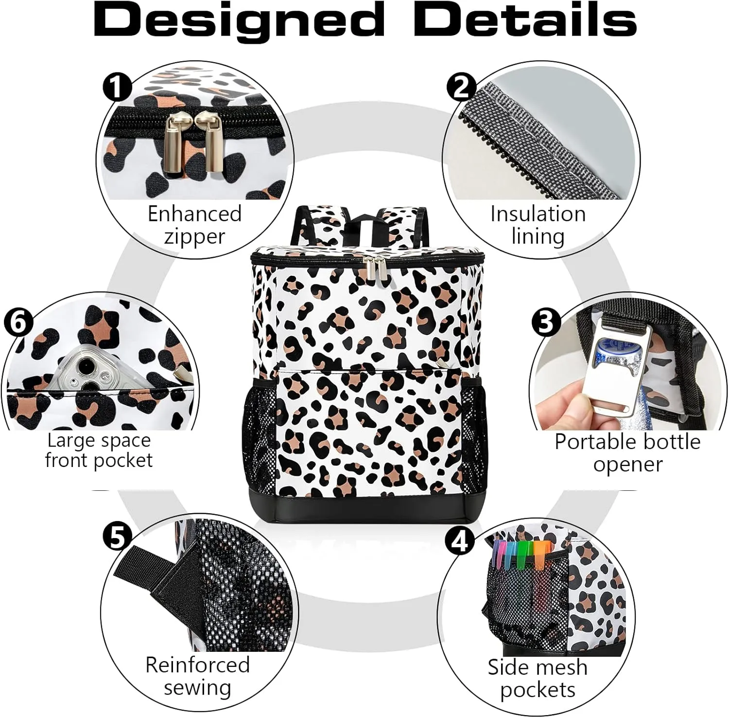 Wolka Cooler Backpack 30 Cans,Portable Backpack Coolers Insulated Leak Proof,Waterproof Soft Sided Cooler Bag for Travel,Beach,Camping,Picnic,Lunch Backpack for Women