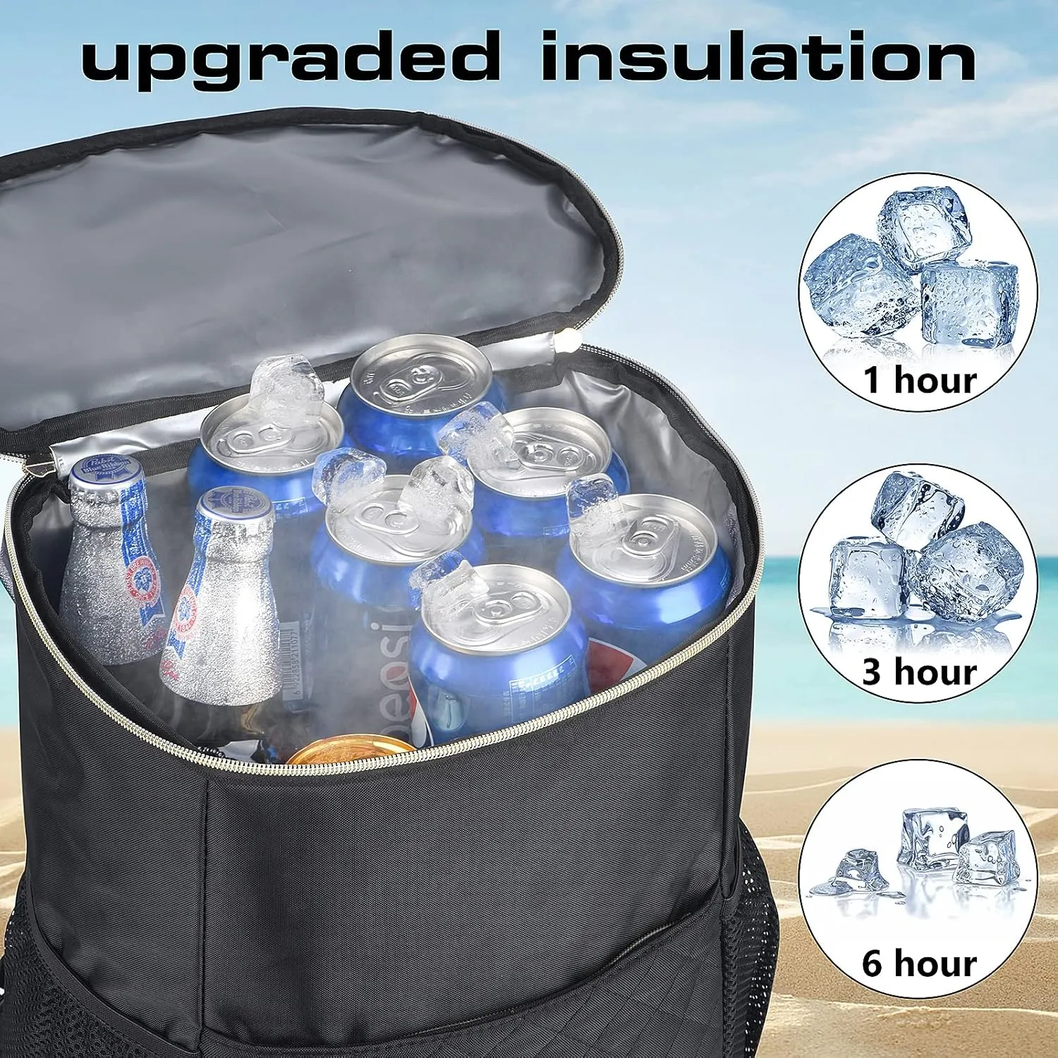 Wolka Cooler Backpack 30 Cans,Portable Backpack Coolers Insulated Leak Proof,Waterproof Soft Sided Cooler Bag for Travel,Beach,Camping,Picnic,Lunch Backpack for Women