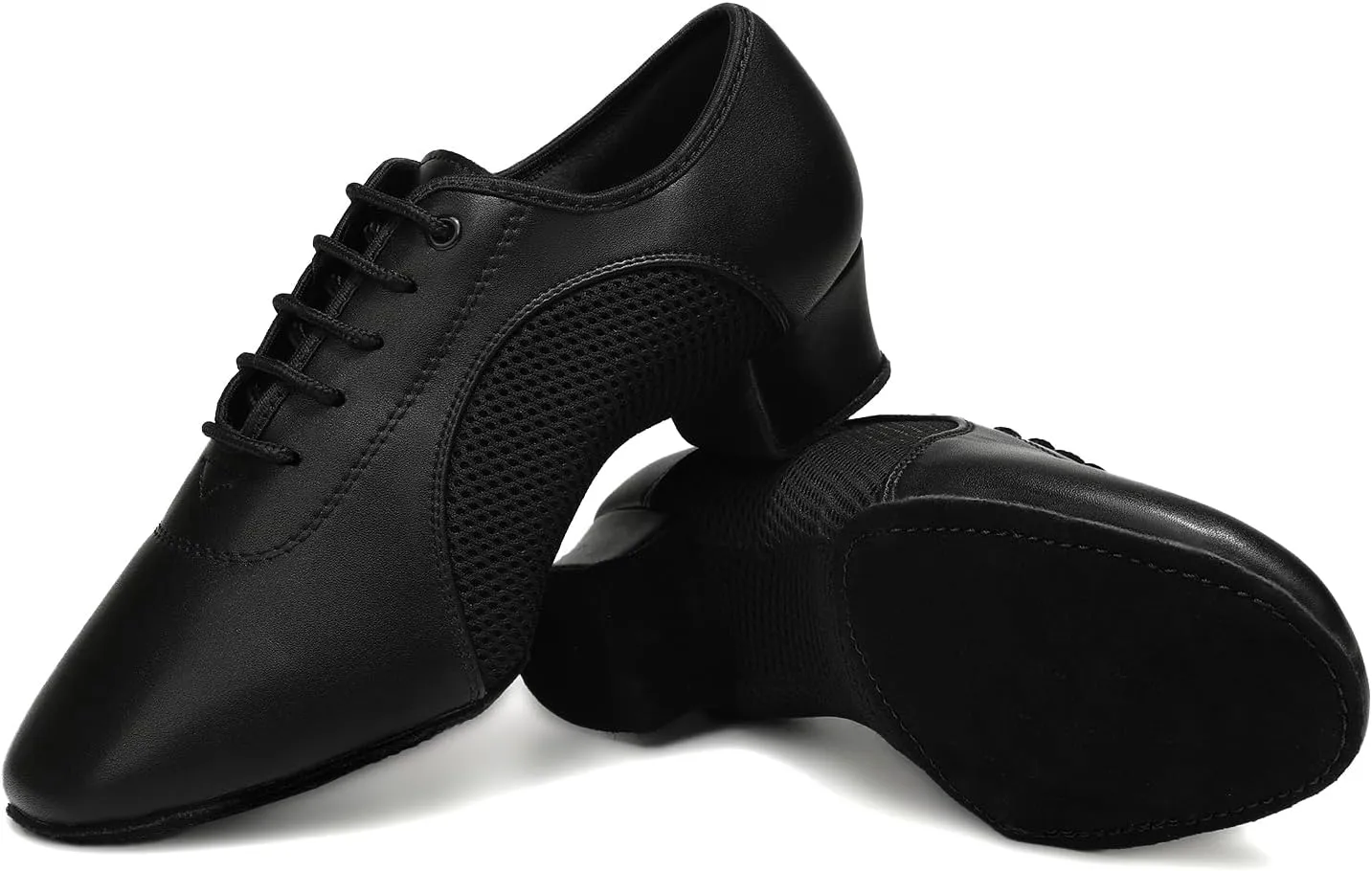Women Latin Dance Shoes Lace-up Ballroom Modern Salsa Practice Teaching Rhythm Professional Performance Dance Shoes, Model LHD-2801